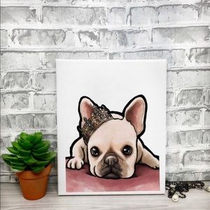 Cute French Bulldog Canvas Wall Decor
